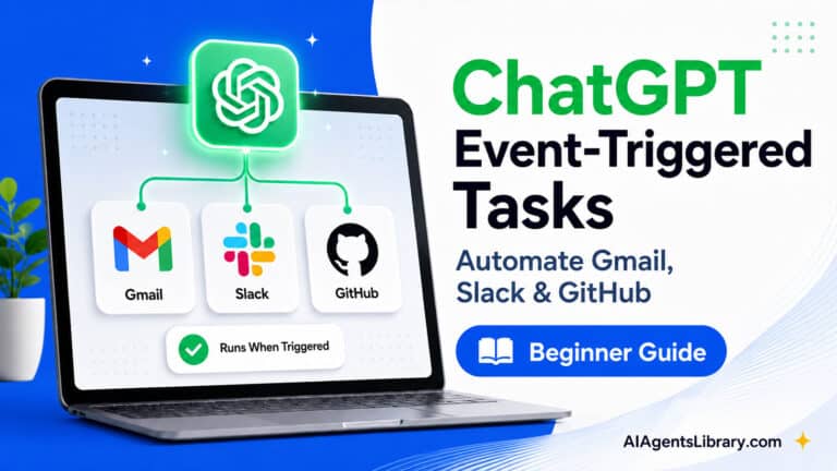 ChatGPT event-triggered tasks connecting Gmail, Slack, and GitHub automatically